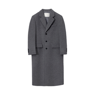 Dunst【允仔同款】2025冬新品干练单排扣山羊绒大衣外套UDCO5D126