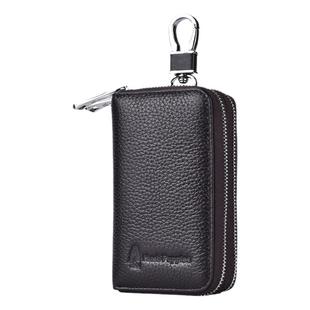 暇步士男款真皮钥匙包荔枝纹牛皮多功能双排大容量汽车锁匙包套女