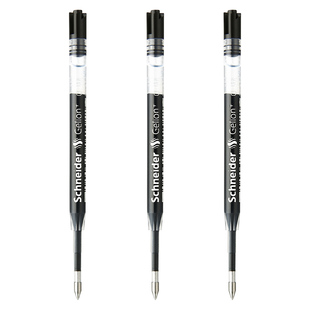 德国进口SCHNEIDER施耐德中性笔替芯0.5/0.7mm黑色中性笔替芯按动式笔芯G2欧标欧规通用格伦/菲尔