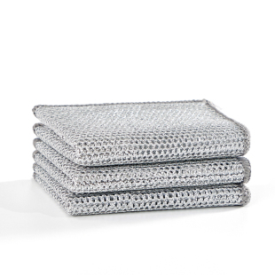 钢丝洗碗布不易沾油厨房专用金属丝清洁银丝抹布双面耐磨刷锅神器