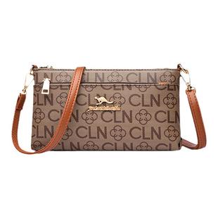 帝豪袋鼠女包真皮2025夏季妈妈包中年单肩斜挎包时尚百搭软皮包包