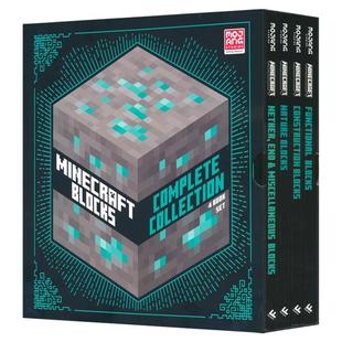 英文原版 我的世界游戏完全攻略4册礼盒装 Minecraft Blocks 4-book Slipcase Complete Collection 23年新品修正版 章节英文小说