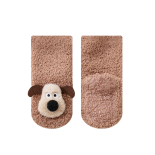 贝因美婴儿袜子秋冬季加绒加厚保暖新生幼儿宝宝室内学步地板袜新