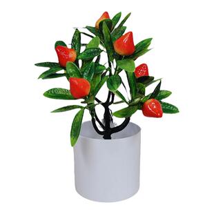 仿真水果树植物盆景小盆栽办公室装饰塑料发财桔子金橘果实树摆件