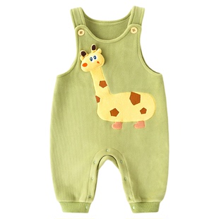 嘟嘟家婴幼儿连体衣春款宝宝哈衣新款男宝爬服可爱女宝背带裤春季