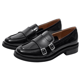 [常青藤]莎莎苏2026春新款平底黑色英伦乐福鞋复古女鞋孟克小皮鞋