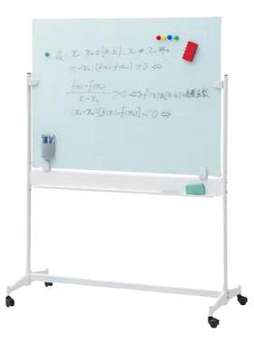 钢化玻璃白板写字板支架式磁性