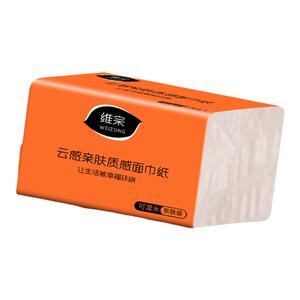 维宗达300张4层抽纸家用实惠装餐巾纸家庭装纸抽卫生纸学生纸巾