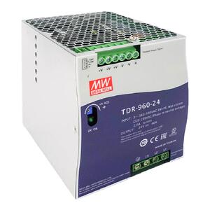 明纬TDR-240/480/960W导轨电源三相380输入转24v48v大功率替DRT