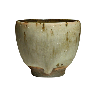 茶与器台湾省陶艺家江江与栾波柴烧手工茶杯品茗杯直筒杯铃铛杯