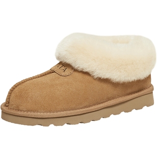 TATA他她云感毛毛鞋雪地靴皮毛一体保暖加绒短筒女鞋棉鞋MXZ02DD5