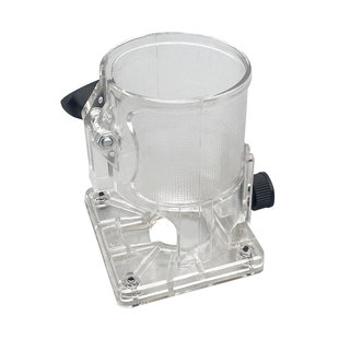 沃一修边机黑色防震加厚透明底座木工修边机保护外罩电动工具配件