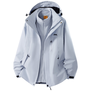 Jeep吉普冲锋外套2026春季新款夹克男女款情侣运动防风户外登山服