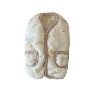 奶乎乎全棉棉纱背扣棉马甲宠物狗狗猫咪秋冬衣服居家服保暖夹棉