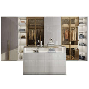 好莱客轻法式复古风卧室定制 走入式衣柜转角衣帽间柜子全屋定制