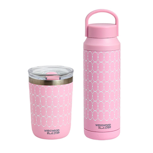 WEDGWOOD威基伍德金粉年华粉色运动保温瓶随行杯咖啡杯送礼