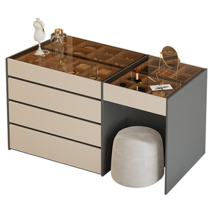 衣帽间中岛柜简约岛台斗柜抽屉柜一体首饰展示柜家用落地收纳3K27