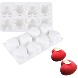 圆形半圆心形爱心七夕情人节法式慕斯蛋糕硅胶模具巧克力甜点烘焙