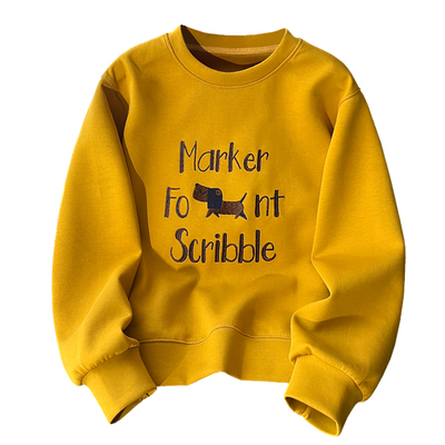 黄色圆领卫衣女2025新款爆款