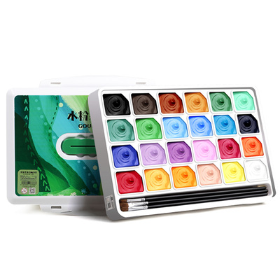 马利牌24色果冻水粉全套初学者