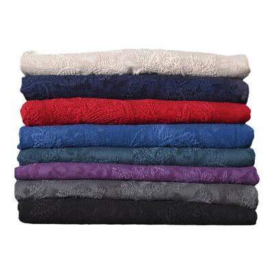 中国风棉麻布料亚麻高档绣花布