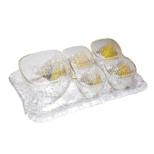 金箔玻璃小酒杯白酒杯酒壶酒盅小号70ml一两一口杯烈酒套装家用