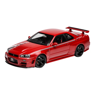 日产尼桑GT-R (R34) CUSTOMIZED VERSION MH 1:18 合金全开车模红