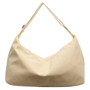 大容量帆布斜挎包女2026新款女士托特饺子包包通勤布包单肩背包男