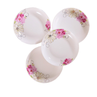 8英寸盘子菜盘菜碟深盘饭盘骨瓷盘家用陶瓷盘餐具西餐盘装菜碟子