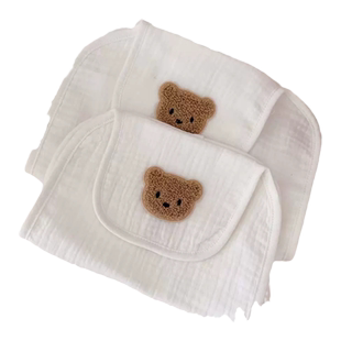 宝宝纯棉纱布吸汗巾婴儿童隔汗巾垫背幼儿园A类全棉男童女可绣字