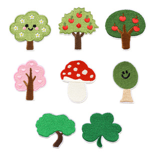 小树自粘补丁贴儿童衣服羽绒服裤子围巾免缝修补神器刺绣可缝布贴