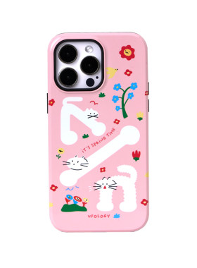 Ufology原创磁吸春天适用iPhone15promax手机壳14pro苹果16猫咪13全包12二合一11菲林17air支架卡包新款高级