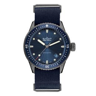 【自营】中古95新宝珀五十系列男表自动机械手表瑞士腕表黑盘运动