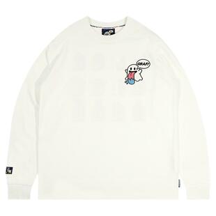 GRAF原创品牌BooGhost12个可爱鬼2.0刺绣宽松休闲街头多色长袖T恤