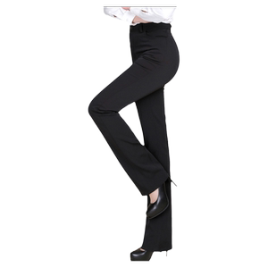 职业装西装裤直筒藏蓝工作服裤制服裤子女邮政西裤工裤春夏薄款