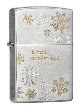 ZIPPO正品雪花雕刻防风煤油机