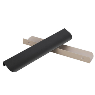 隐形衣柜拉手极简现代简约橱柜门抽屉羊绒灰柜子门缝侧装长门把手