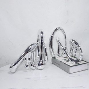 欧式 饰品茶几书房批发样板间 轻奢电镀音符摆件摆设桌面客厅玄关装