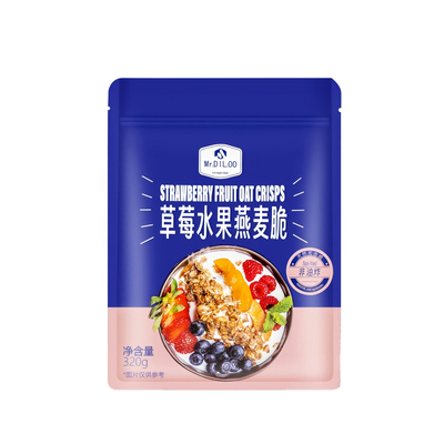 草莓水果燕麦脆拌酸奶冲泡