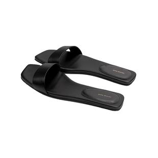 CONCISE-WHITE简白 秋季新款一字时尚拖鞋女设计师品牌