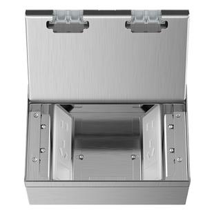 MSHML地插纯平嵌入式200型隐形不锈钢强电大理石瓷砖地板插座盒