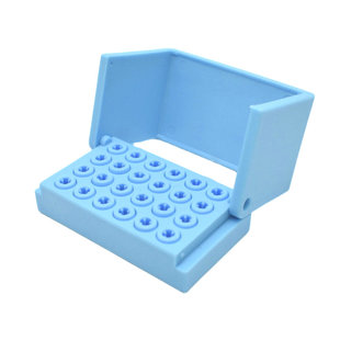 塑料24孔高速车针架牙科低速弯机钻头磨头架车针盒消毒盒可高压