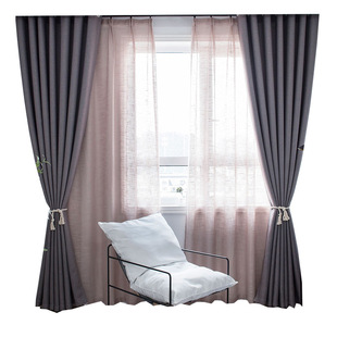 上海窗帘定制定做上门安装测量写字楼北欧简约全屋卧室飘窗全遮光
