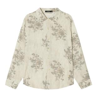 Unvesno(UN)中古老钱高智风提花宽松廓形花式男女款衬衫