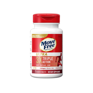 益节MoveFree经典骨胶原蛋白氨糖黄金搭配白瓶75粒美国进口3倍购