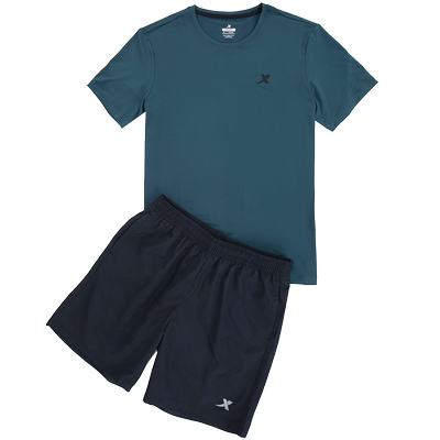 特步运动服短袖套装女士冰丝