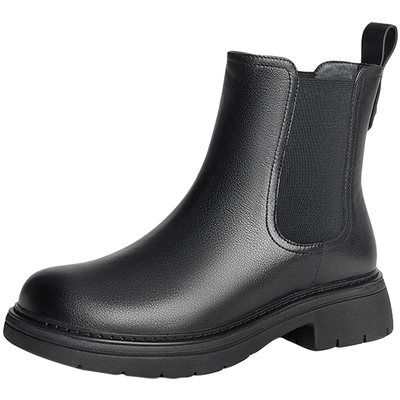 森达切尔西靴女鞋冬款商场同款经典百搭时尚一脚蹬短皮靴4JO48DD4