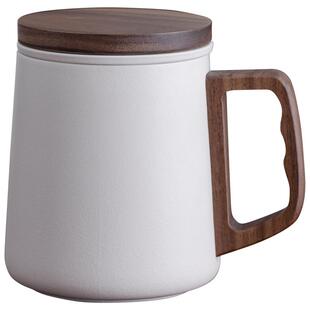 陶瓷杯子办公室泡茶杯茶水分离个人专用马克杯定制印logo水杯女生