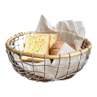 中古风手工编织铁艺收纳筐储物篮