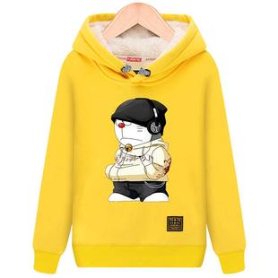 加绒卫衣男冬季秋冬款加厚2025新款连帽青少年学生羊羔绒男款外套